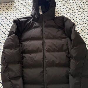 32 Degrees Black Hooded Puffer Jacket